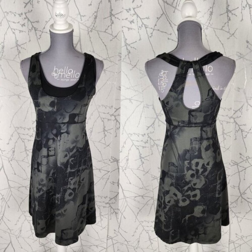 Mountain Hardwear Green Artsy Print Athletic Keyhole Dress